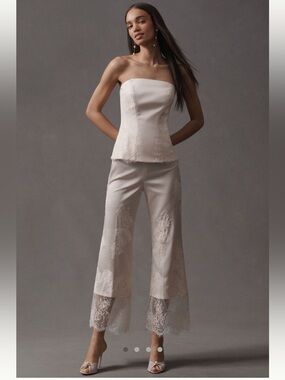 BHLDN Lace Ankle Flare Pants
